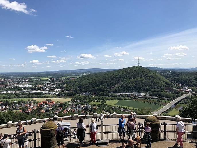 Ausblick vom Kaiser Wilhelm-Denkmal in der Ferienregion Teutoburger Wald